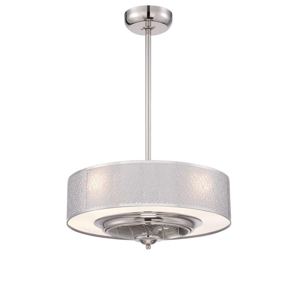 Cozette Collection 24 in. Satin Nickel Indoor Ceiling Fan