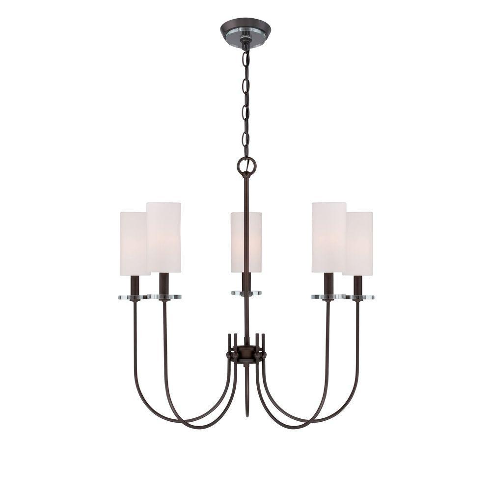 Monroe Collection 5-Light Bronze Chandelier