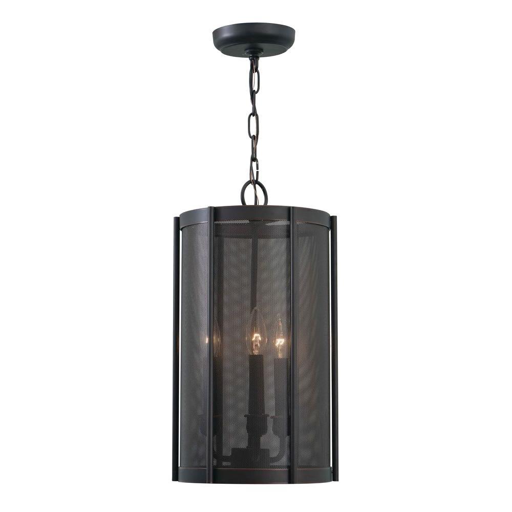 Xena Collection 3-Light Euro Bronze Indoor Pendant