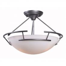 World Imports WI7080437 - Ava Collection 2-Light Brushed Nickel Indoor Semi Flush Mount