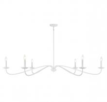 Savoy House Meridian M100119BQW - 6-Light Chandelier in Bisque White