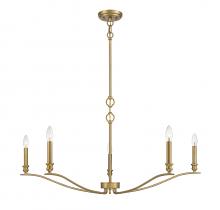 Savoy House Meridian M10086NB - 5-Light Chandelier in Natural Brass