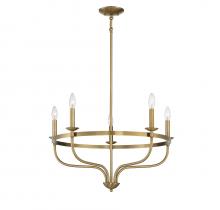 Savoy House Meridian M10087NB - 5-Light Chandelier in Natural Brass