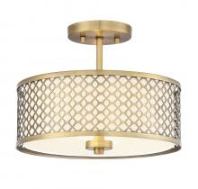 Savoy House Meridian M60016NB - 2-Light Ceiling Light in Natural Brass
