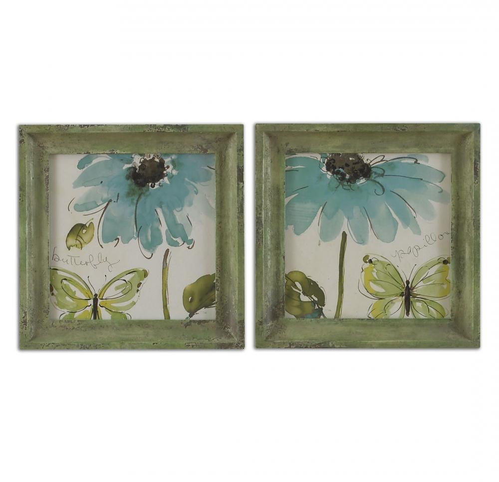 Uttermost Morning Dew Framed Art Set/2