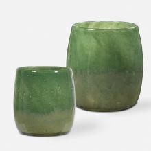 Uttermost 17845 - Uttermost Matcha Green Glass Vases, S/2