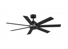 Fanimation FPD6865BLBN - Pendry 56 inch Indoor/Outdoor Ceiling Fan - Black with Brushed Nickel Accent