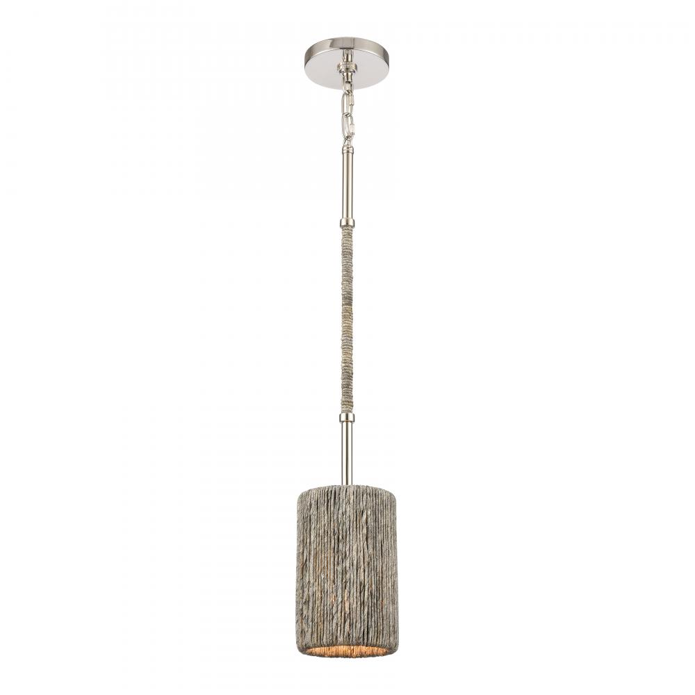 Abaca 5.25'' Wide 1-Light Mini Pendant - Polished Nickel