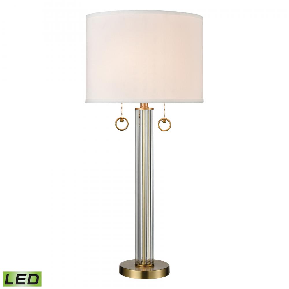 Cannery Row 34'' High 2-Light Table Lamp - Antique Brass - Includes LED Bulbs