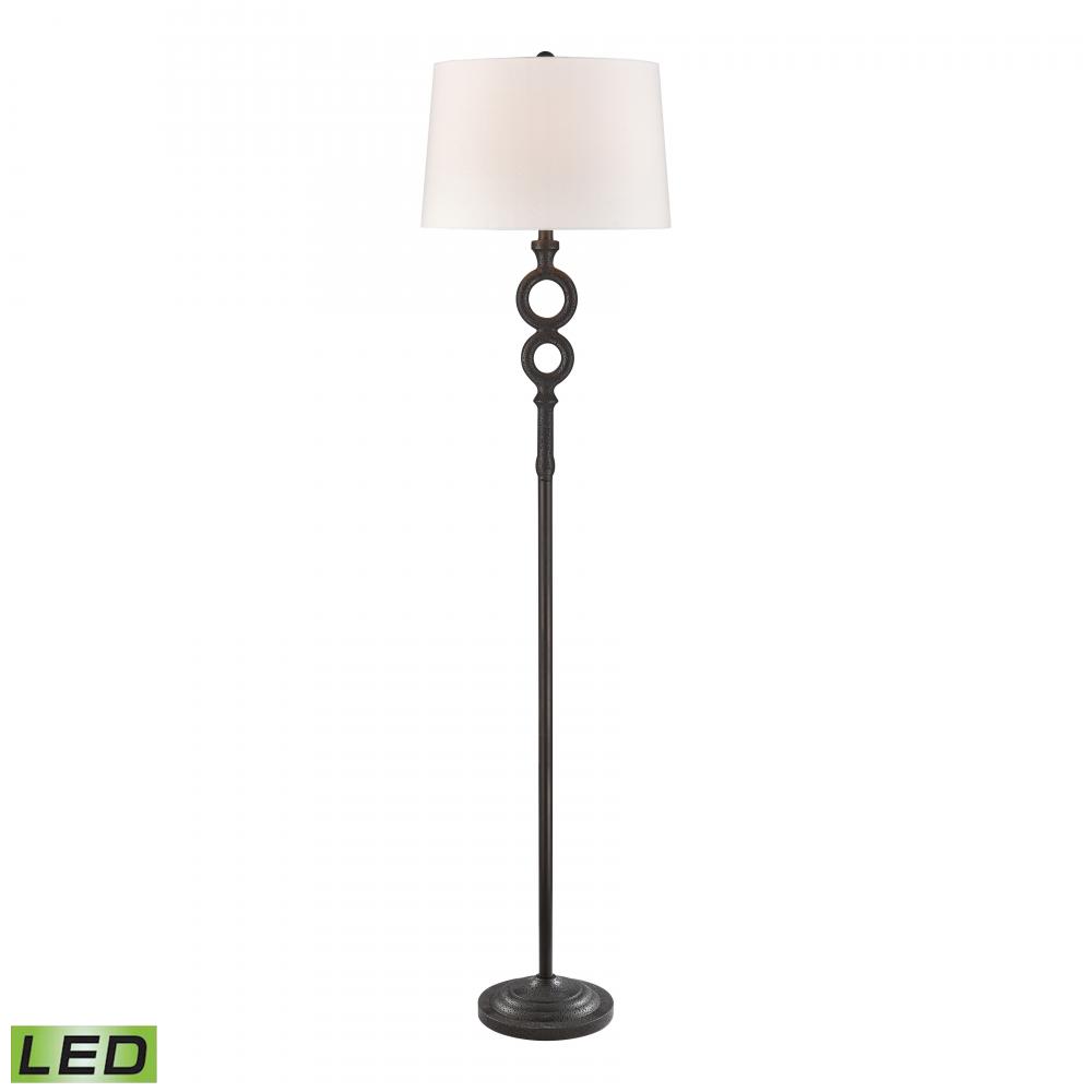 Hammered Home 67'' High 1-Light Floor Lamp - Bronze - Includes LED Bulb