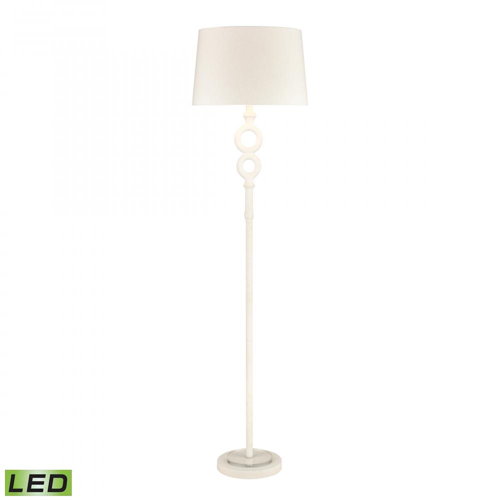 Hammered Home 67'' High 1-Light Floor Lamp - Matte White - Includes LED Bulb