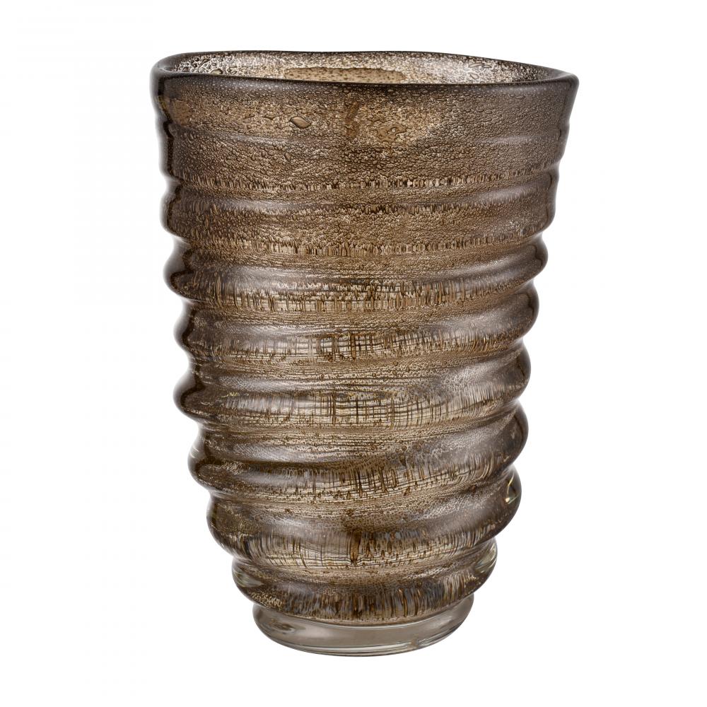Metcalf Vase - Large Bubbled Brown