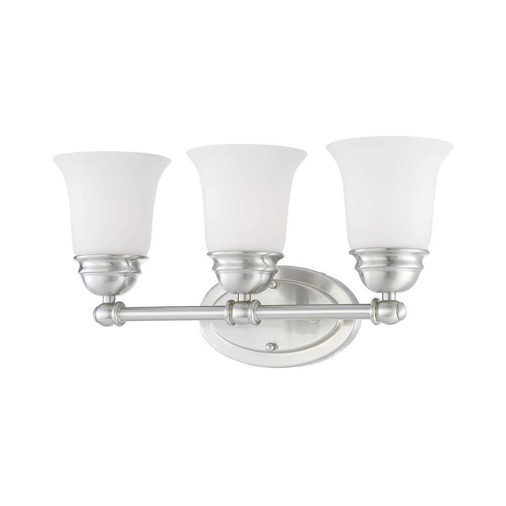 Thomas - Bella 18'' Wide 3-Light Vanity Light - Brushed Nickel